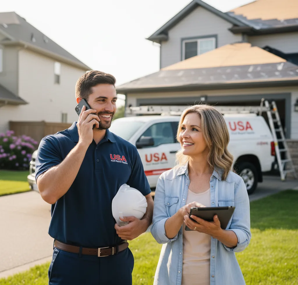 USA Roof Repair Experts customer support in Rensselaer
